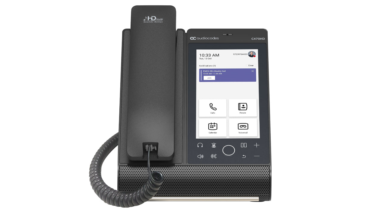 AudioCodes C470HD téléphone fixe Noir TFT Wifi