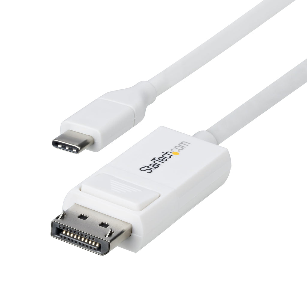 StarTech.com Câble USB-C vers DisplayPort 1.2 Bidirectionnel 4K 60Hz 2m Blanc