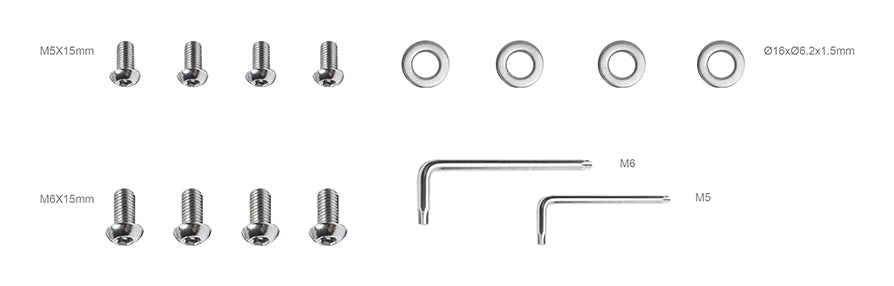 Multibrackets 4325 vis et boulon 15 mm 14 pièce(s) M5/M6 Kit de vissage