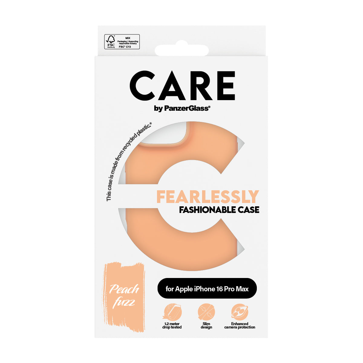 PanzerGlass CARE™ by ® Case Peachy iPhone 16 Pro Max coque de protection pour téléphones portables Housse Rose