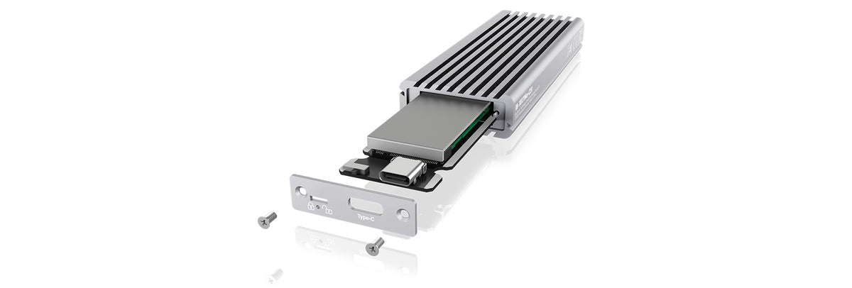 Boîtier SSD M.2 IB-1817Ma-C31 Argent, USB Type-C, PCIe 3.0, 10 Gbit/s