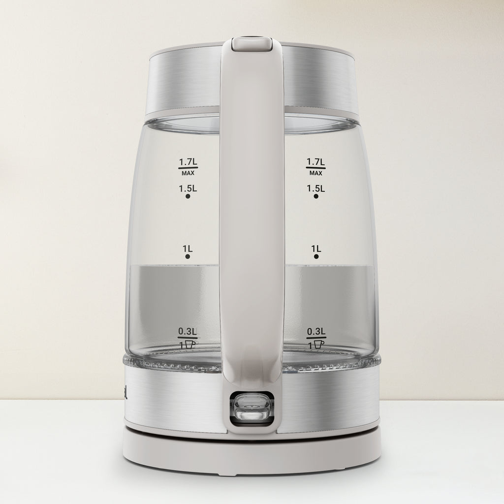 Tefal Glass Kettle KI605B30 bouilloire 1,7 L 2200 W Gris, Argent, Transparent