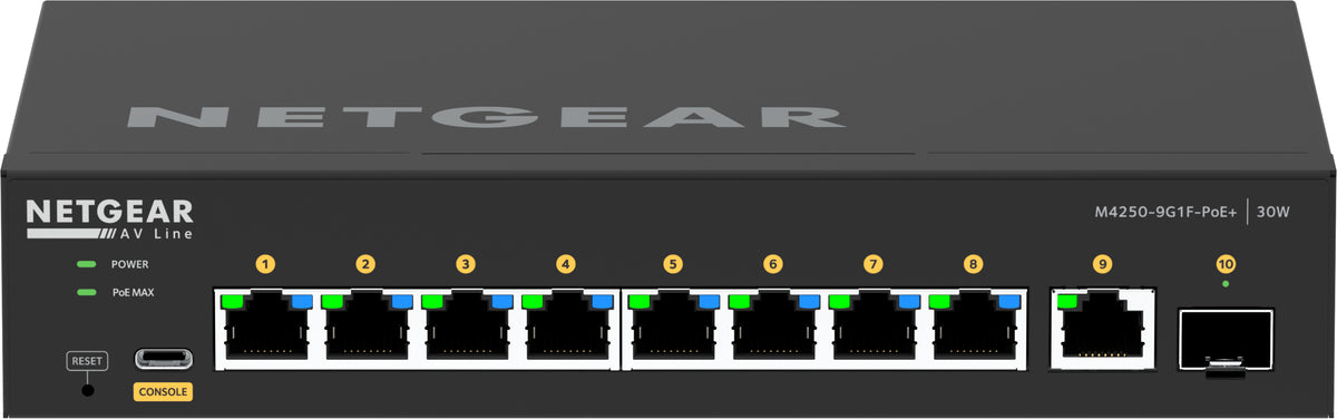 NETGEAR GSM4210PD Switch Gigabit Ethernet Géré L2/L3 PoE Noir