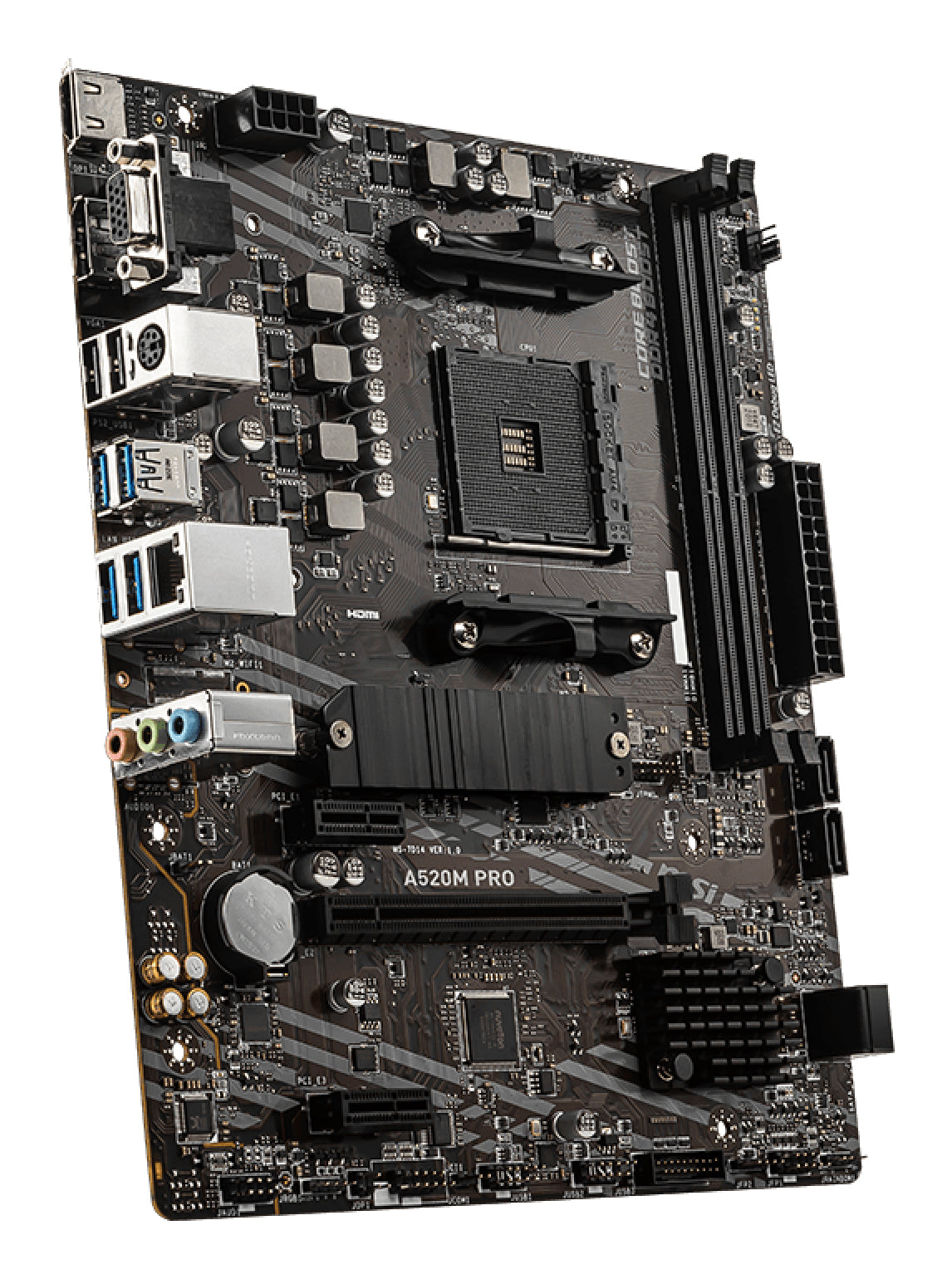 MSI A520M PRO Carte Mère AMD A520 Socket AM4 Micro ATX