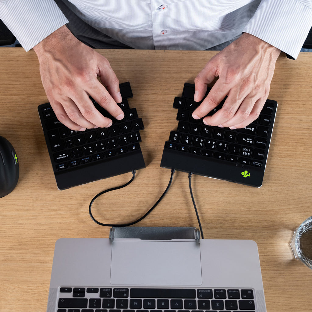 R-Go Tools Split Break v2 Clavier Ergonomique Divisé, QWERTZ (DE), Filaire, Noir