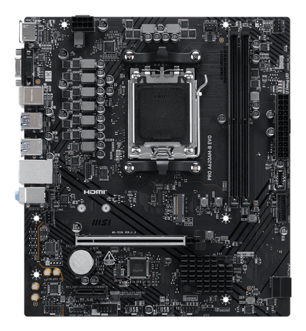 MSI PRO A620AM-B EVO moederbord AMD A620A Socket AM5 micro ATX