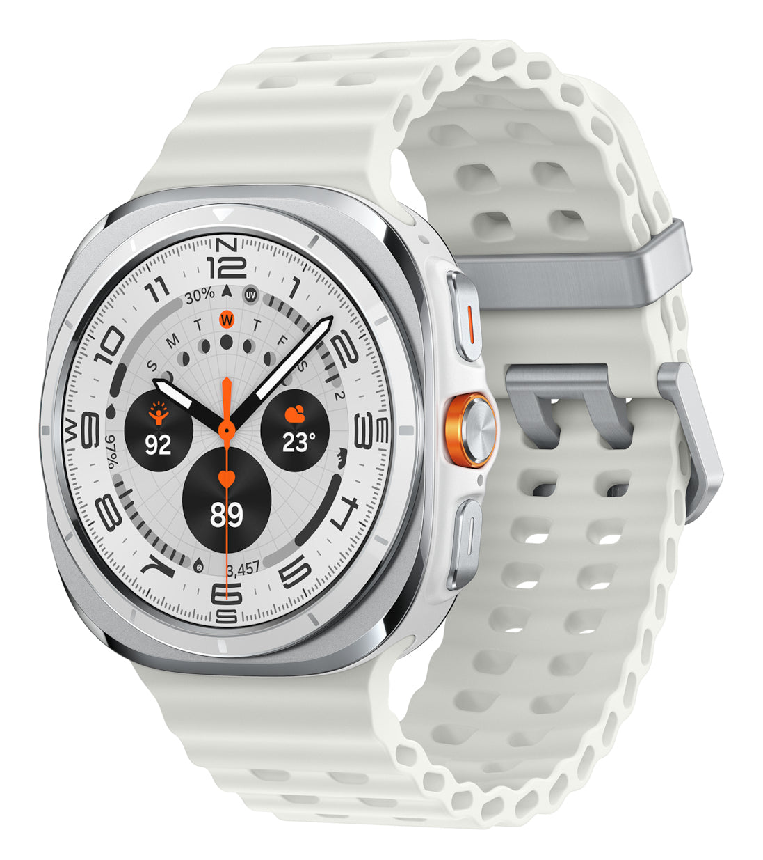 Samsung Samsung Galaxy Watch Ultra 3,81 cm (1.5") AMOLED 47 mm Numérique 480 x 480 pixels Écran tactile 4G Blanc Wifi GPS (satellite)