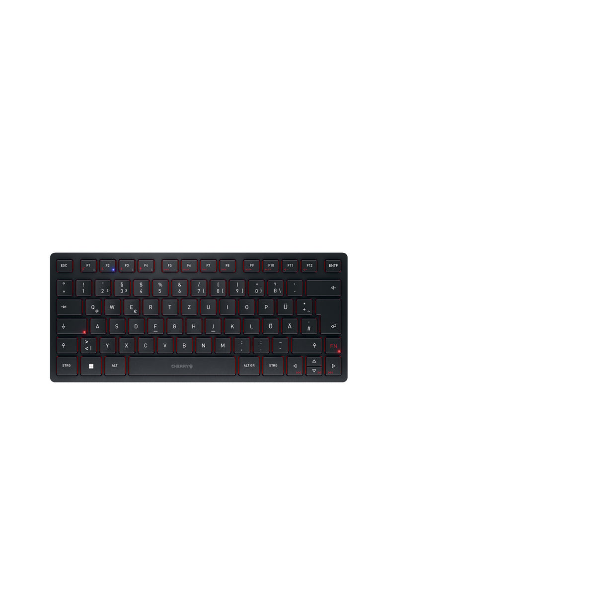 Cherry KW 9200 MINI Clavier Universel USB, RF Wireless et Bluetooth, QWERTZ Allemand, Noir