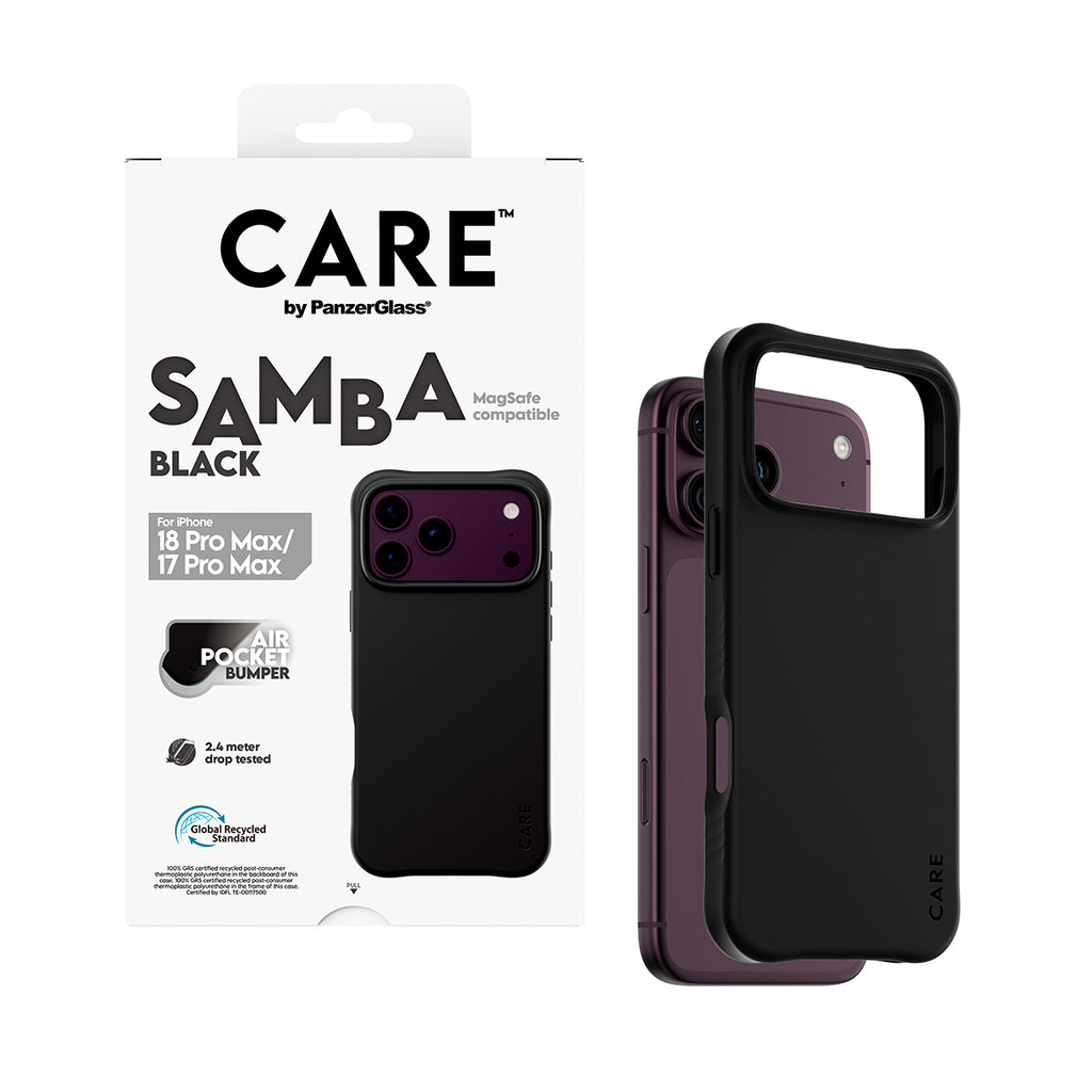 PanzerGlass CARE™ by ® Samba Case Black w. MagSafe iPhone 2026 Pro Max | 17 Pro Max coque de protection pour téléphones 