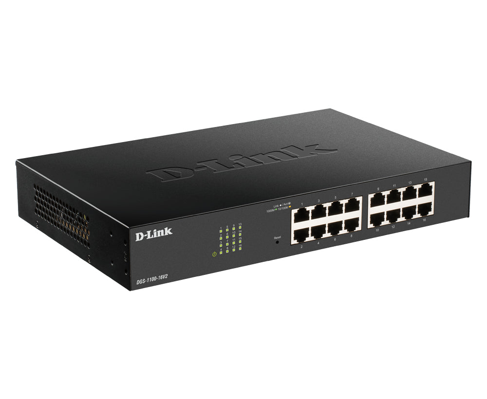 D-Link DGS-1100-24PV2 Switch Gigabit Ethernet Géré L2 PoE, 24 Ports RJ-45, Noir