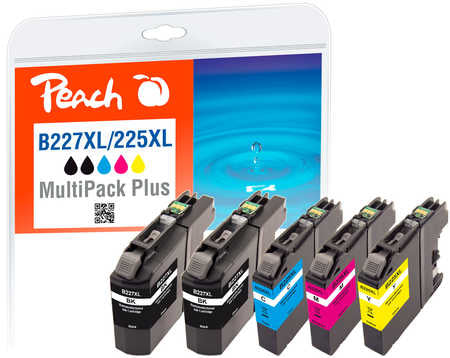 Peach Cartouches d'Encre Compatible 319377 XL, Noir, Cyan, Magenta, Jaune, Lot de 4