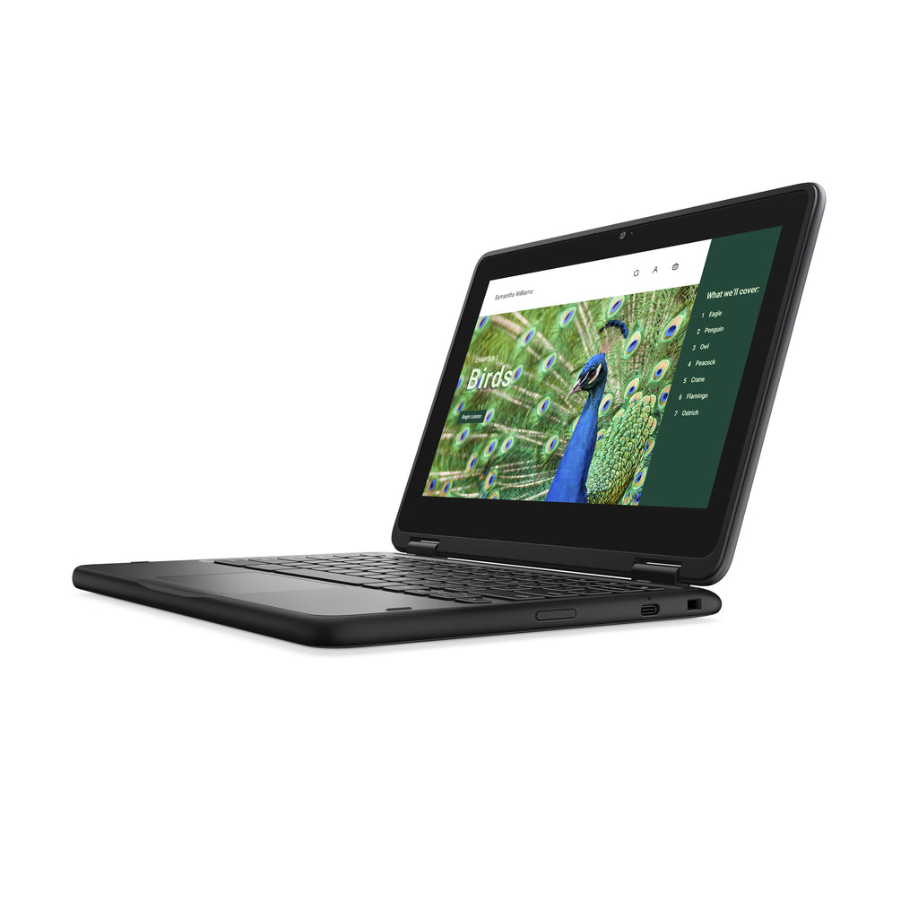 DELL Chromebook 3120 2-in-1, Intel N100, 11.6" Écran Tactile HD, 4 Go LPDDR5, 64 Go eMMC, Wi-Fi 6, ChromeOS, Noir