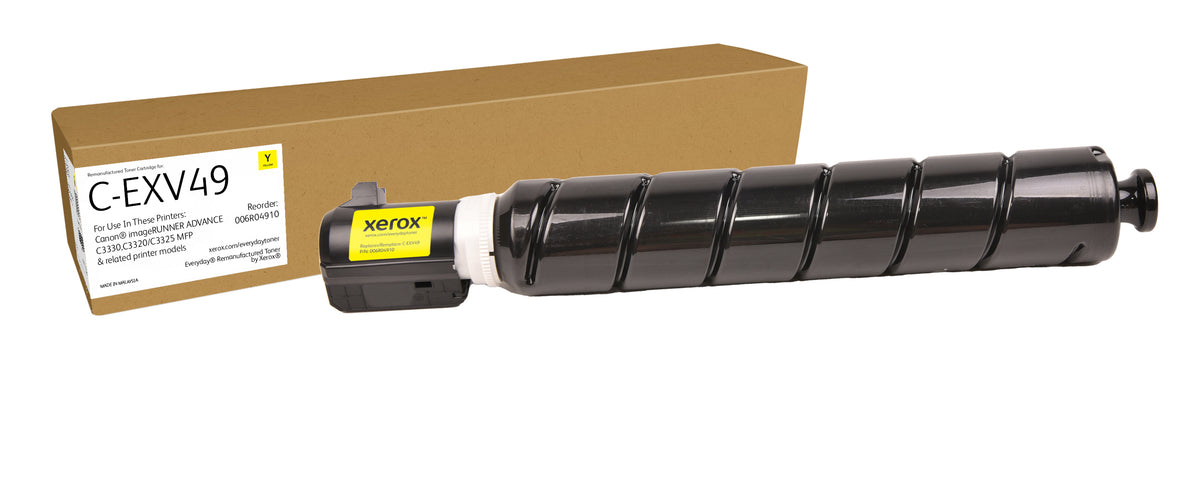 Toner Compatible Reference C-EXV49 (8527B002), Couleur Jaune, Capacité Standard