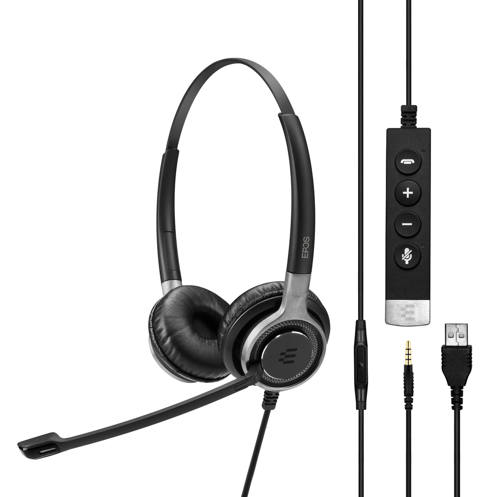 EPOS IMPACT SC 665 USB Casque Filaire, Noir et Argent