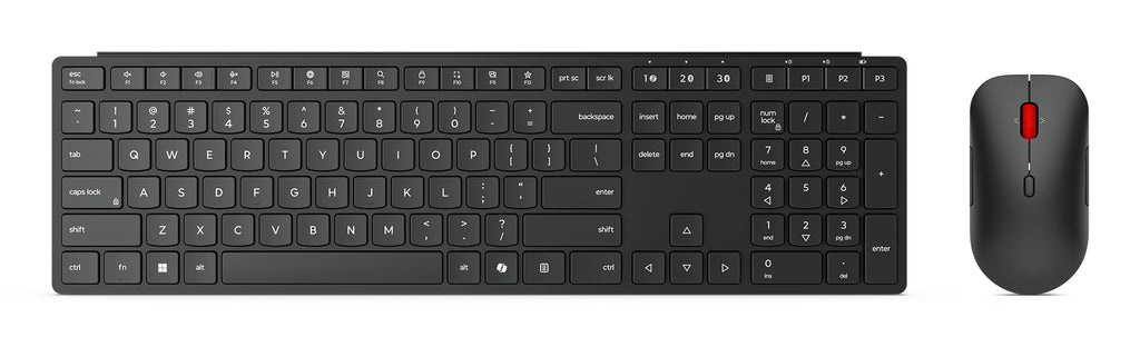 Lenovo 4X31S04848 clavier Souris incluse Bureau RF sans fil + Bluetooth Anglais américain Noir