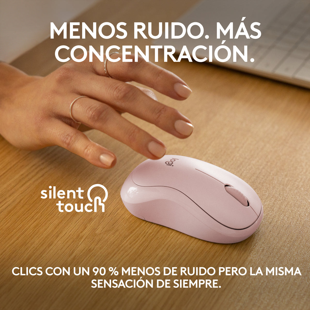 Logitech M240 Souris Optique Sans Fil Silencieuse, Rose