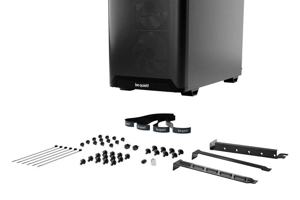 be quiet! Pure Base 501 Noir | Boîtier PC vitré, Mini ATX / Micro ATX / ATX, 4 ventilateurs Light Wings LX PWM, ARGB