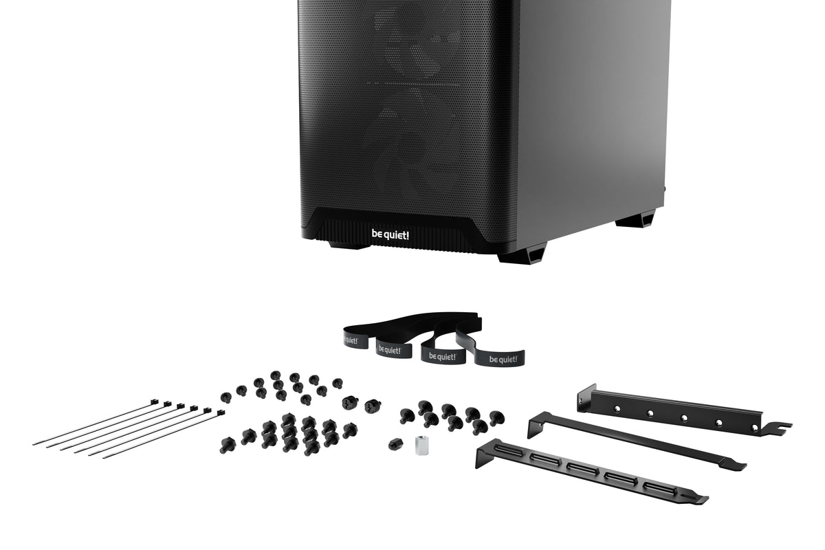 be quiet! Pure Base 501 Noir | Boîtier PC vitré, Mini ATX / Micro ATX / ATX, 4 ventilateurs Light Wings LX PWM, ARGB