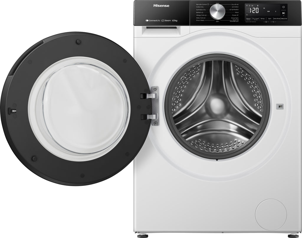 Hisense WD3S8043BW3 machine à laver avec sèche linge Pose libre Charge avant Blanc - vue 3
