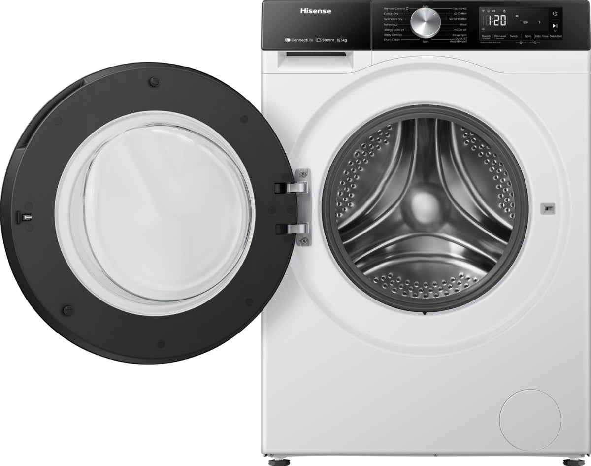 Hisense WD3S8043BW3 machine à laver avec sèche linge Pose libre Charge avant Blanc - vue 3