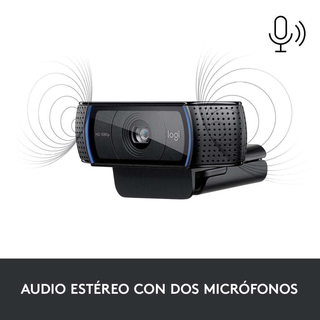 Logitech HD Pro Webcam C920, Résolution 1920 x 1080