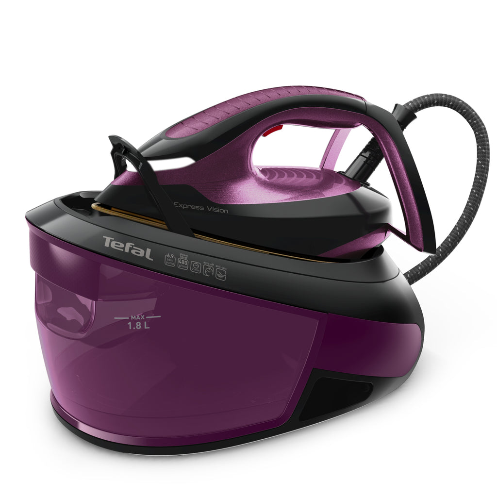 Tefal Express Vision SV8152 Centrale Vapeur 2800 W, Semelle Durilium AirGlide Autoclean, Violet et Noir