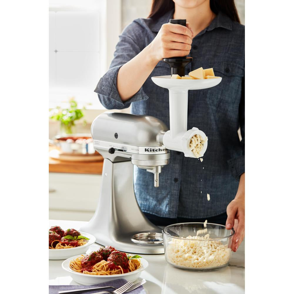 KitchenAid 5KSMFGA Hachoir à Aliments pour Robot Ménager, Blanc