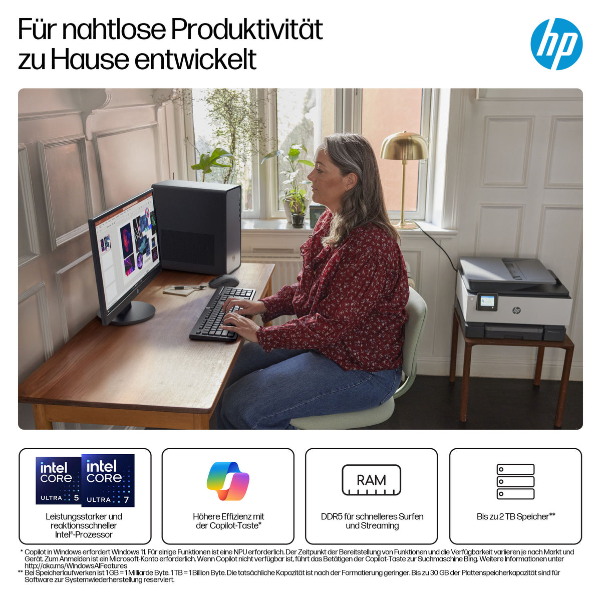 HP OmniDesk M02-0158ng Tower Core i5 I5-14400 16GB 1TB Intel UHD Graphics 730 Windows 11 Home