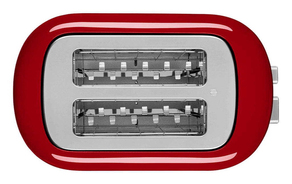 KitchenAid 5KMT2109EER Grille-pain 2 Tranches 980 W, Noir, Rouge, Acier Inoxydable