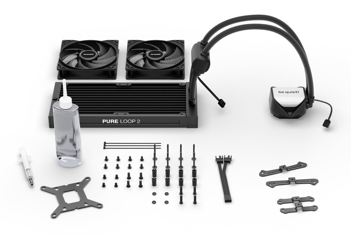 be quiet! Pure Loop 2 240 mm | Système de refroidissement liquide tout-en-un, 240 mm, noir, socket Intel et AMD - vue 6