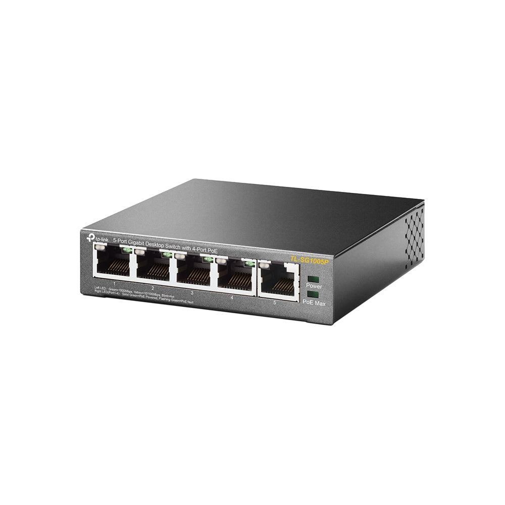 TP-Link TL-SG1005P Non-géré Gigabit Ethernet (10/100/1000) Connexion Ethernet, supportant l'alimentation via ce port (Po
