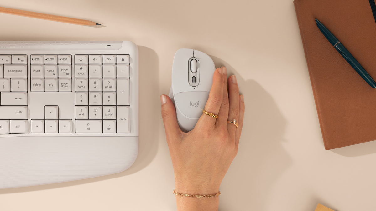 Logitech Signature Comfort Plus M850 L Souris Optique Sans Fil, Blanc