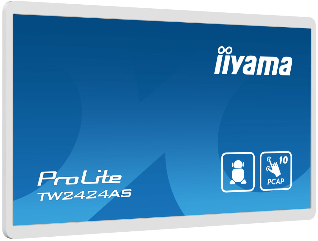 iiyama TW2424AS-W1 Écran d'affichage dynamique Écran plat de signalisation numérique 60,5 cm (23.8") Wifi 250 cd/m² 4K Ultra HD Noir Écran tactile Intégré dans le processeur Android 24/7 - vue 3