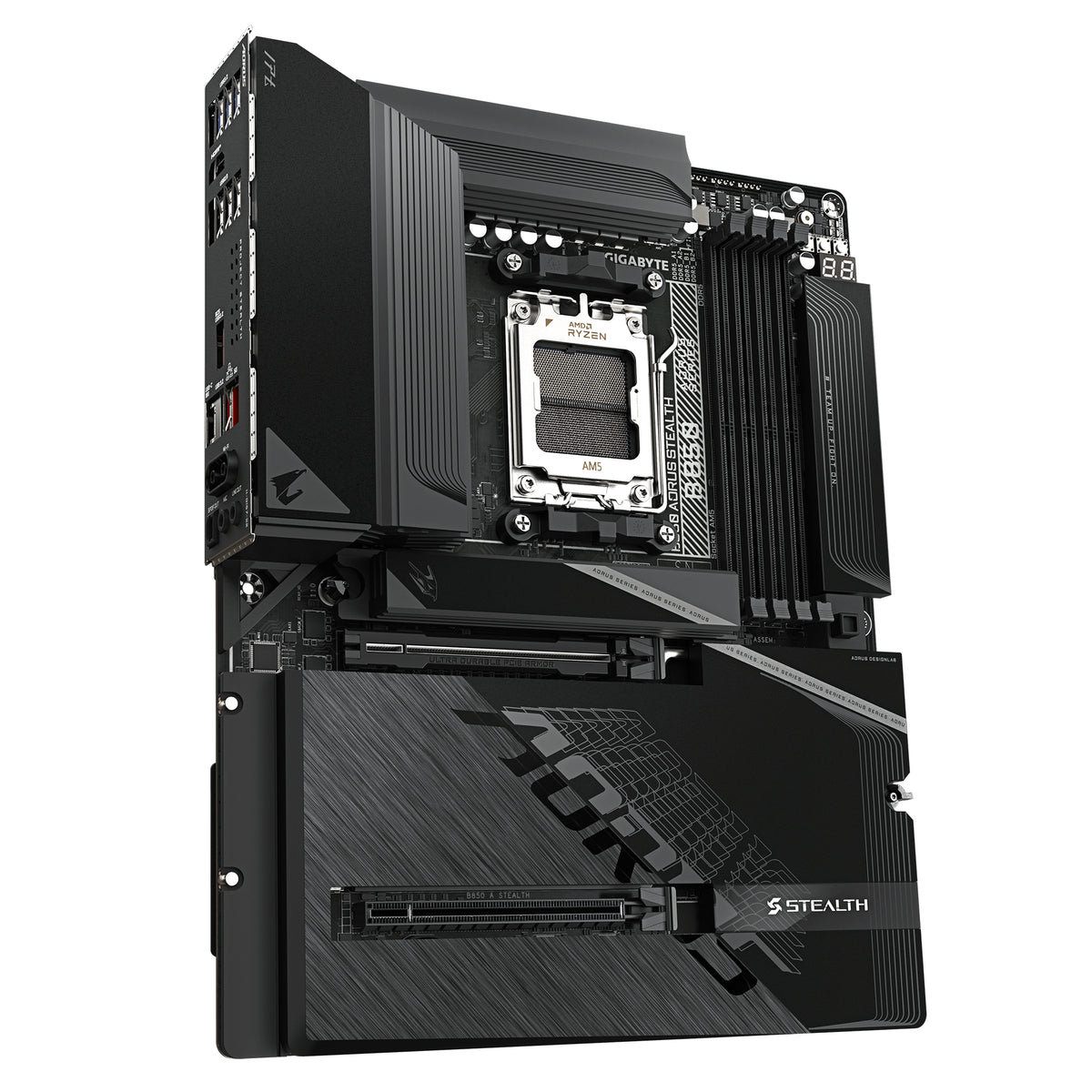 GIGABYTE B850 AORUS STEALTH Carte Mère – Processeurs AMD Ryzen 9000 Series, VRM numérique 14+2+2 phases, jusqu’à 8200 MH