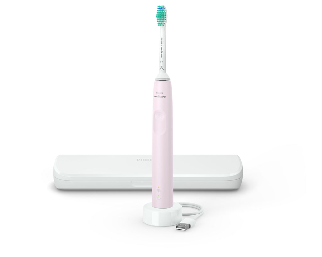Philips 3100 series HX3673/11 Brosse à dents électrique + Housse de voyage - Rose