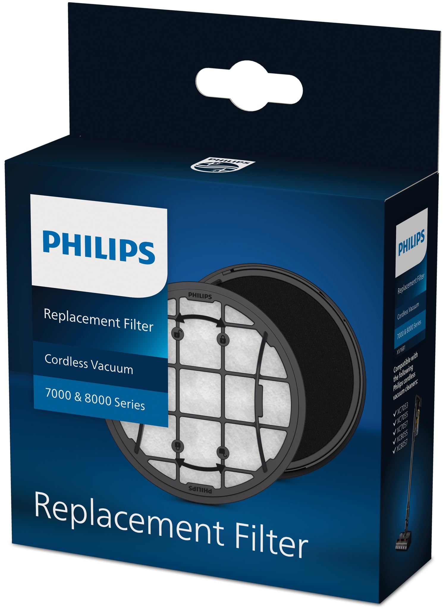 Philips Cordless VC 7000 & 8000 Series XV1681/01 Filtre de rechange