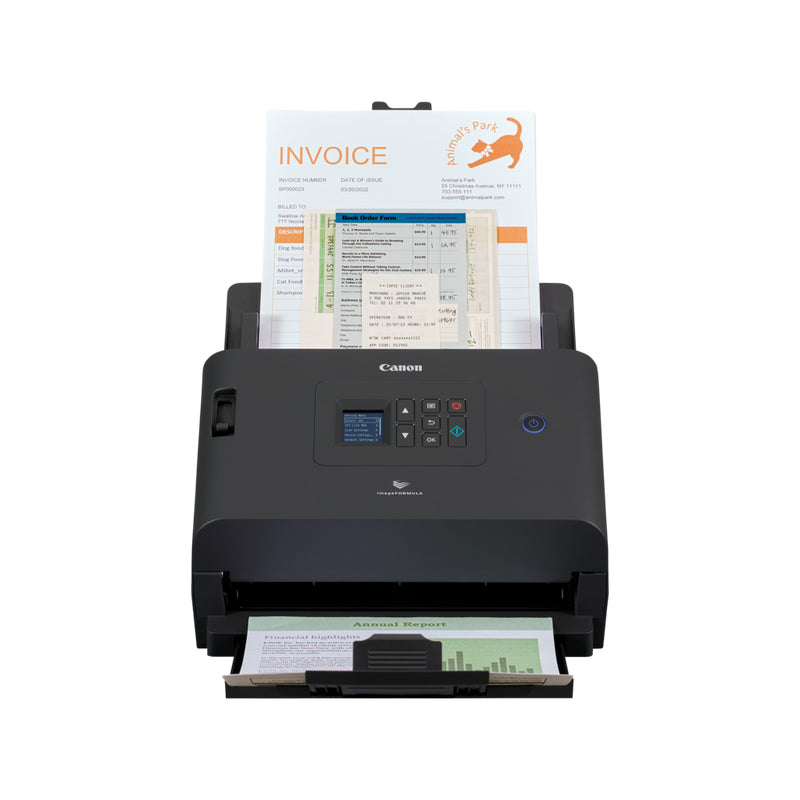 Canon imageFORMULA DR-S250N Scanner à Alimentation Feuille à Feuille, 600 x 600 DPI, A4, Noir