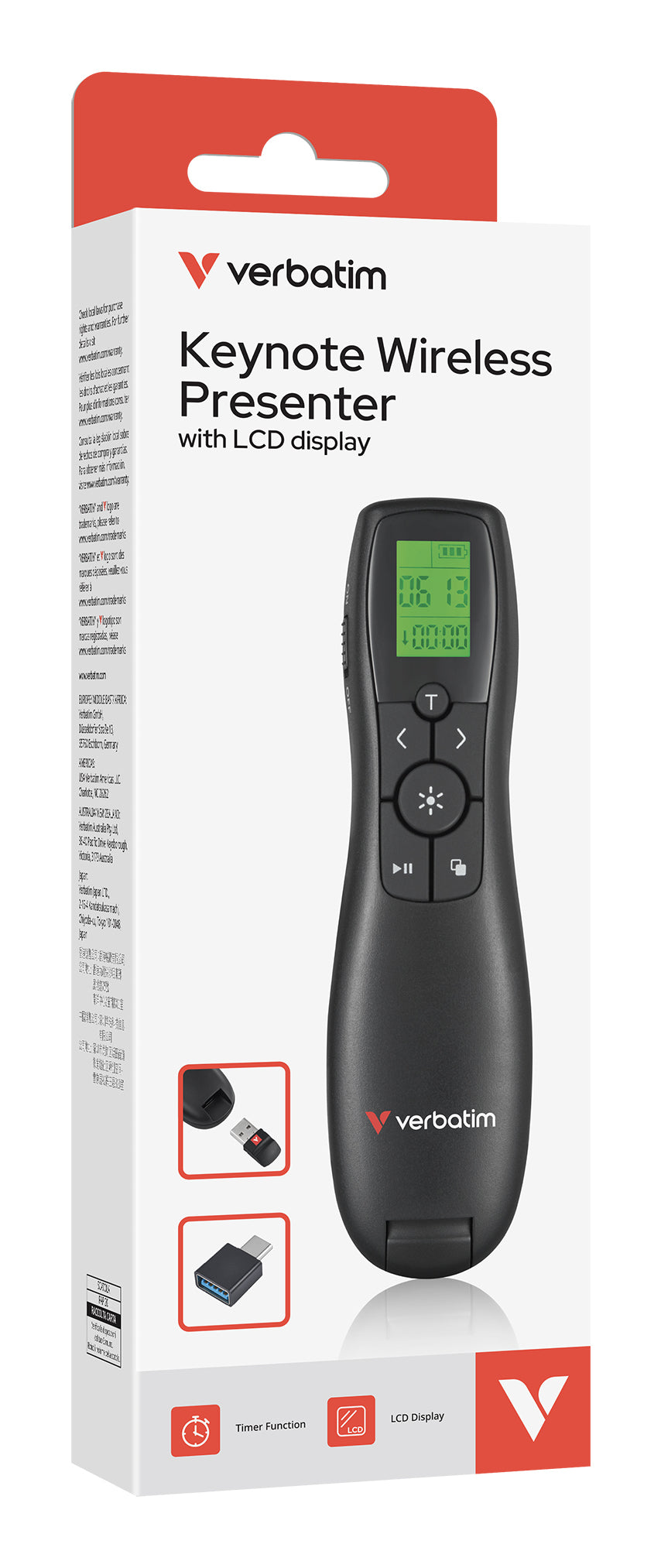 Verbatim 32364 télécommande RF Noir