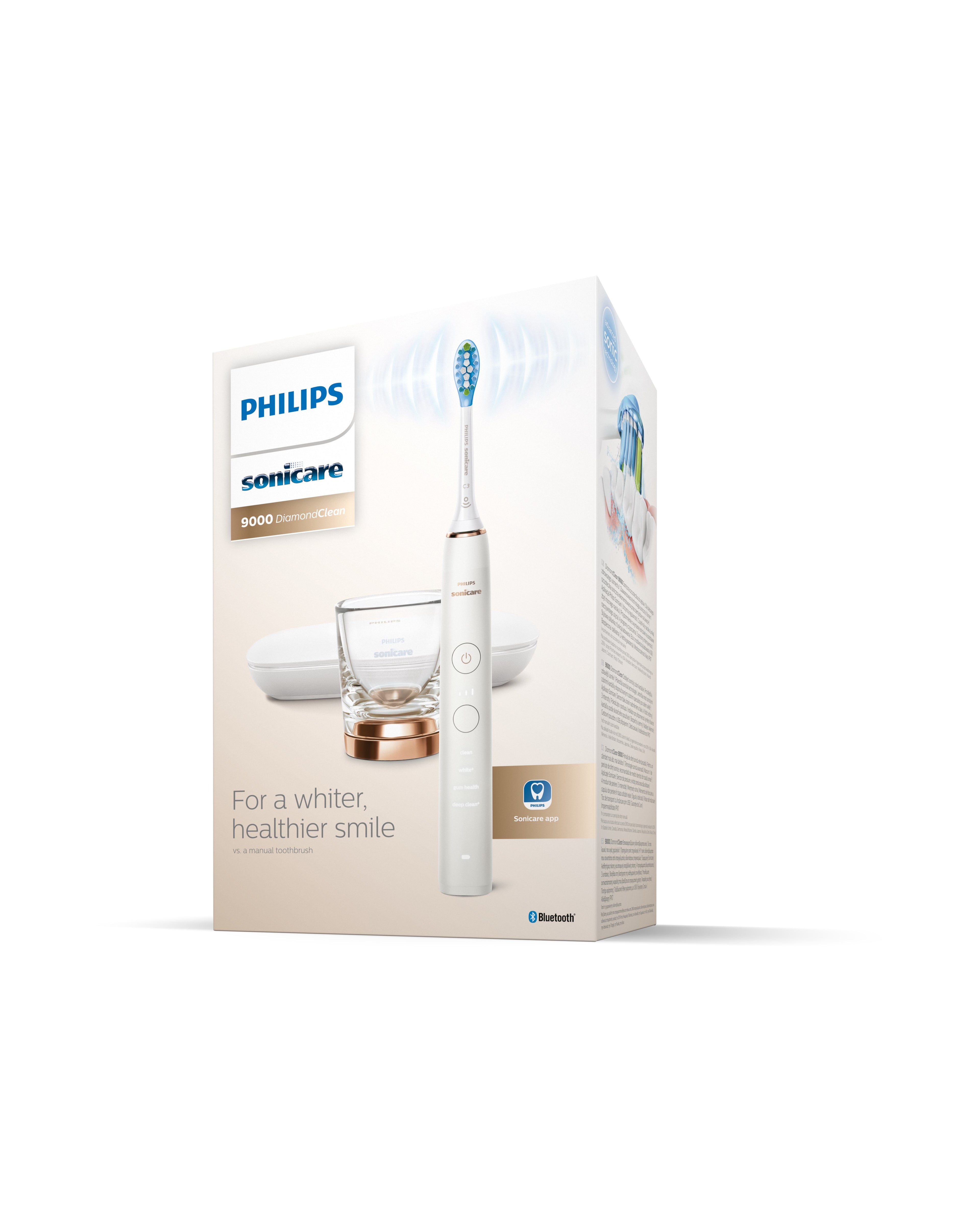 Philips Sonicare DiamondClean 9000 HX9911/94 Brosse à dents électrique avec application - Rose or