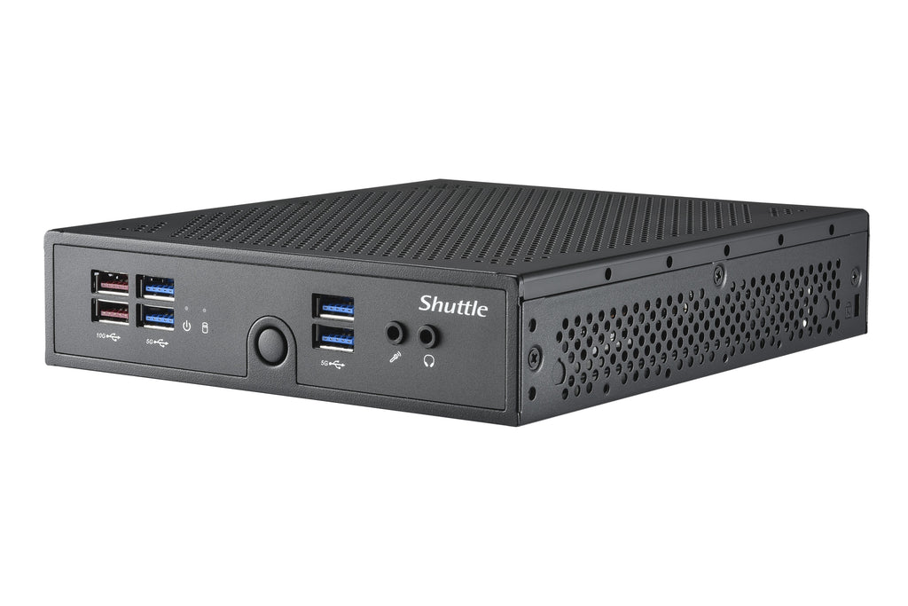 Shuttle XPC slim Barebone DS50U5, i5-1335U, 2x LAN (1x 2.5Gbit ,1x 1Gbit), 1xCOM,1xHDMI,1xDP, 1x VGA, fanless, fonctionnement permanent 24/7