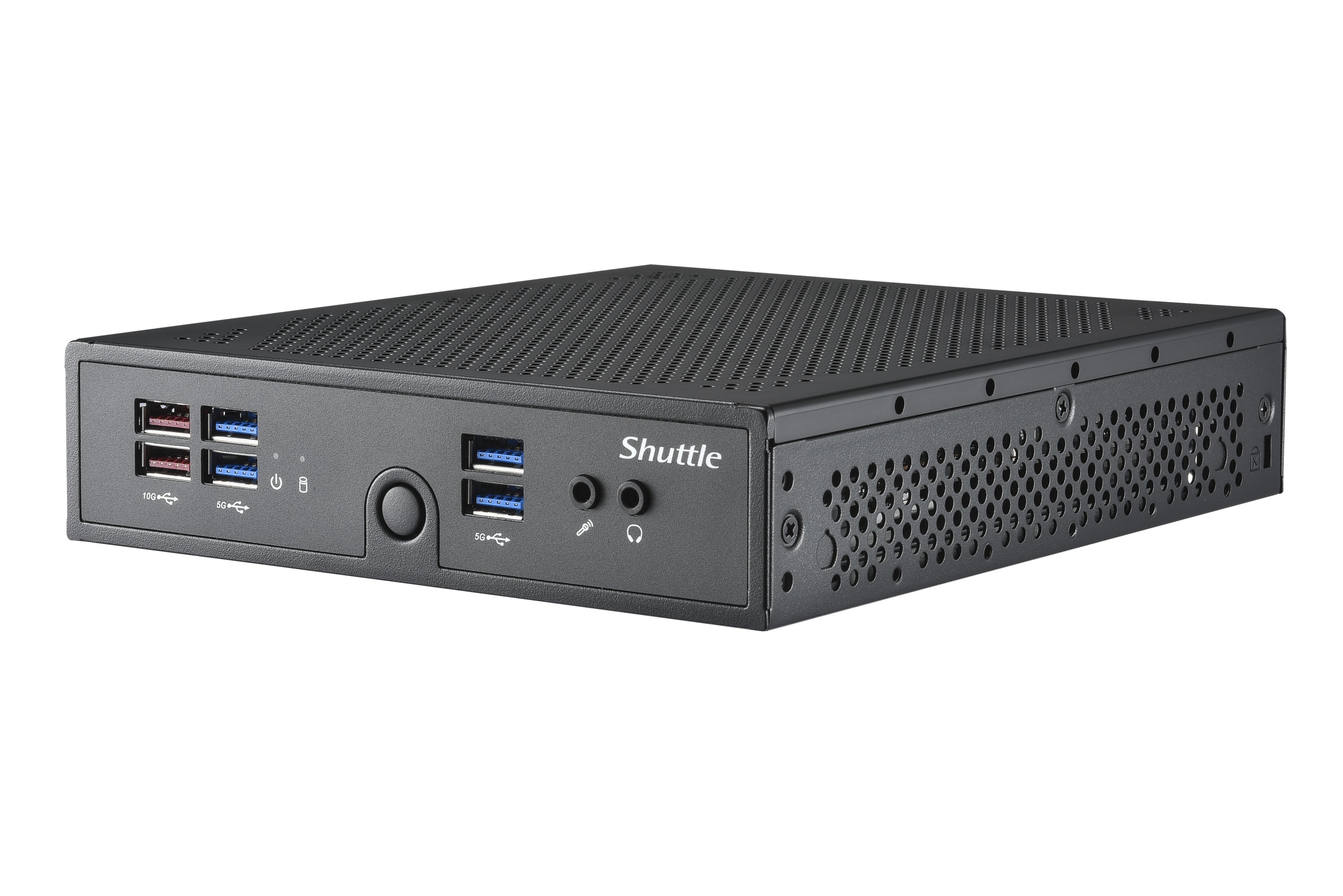 Shuttle XPC slim Barebone DS50U5, i5-1335U, 2x LAN (1x 2.5Gbit ,1x 1Gbit), 1xCOM,1xHDMI,1xDP, 1x VGA, fanless, fonctionnement permanent 24/7