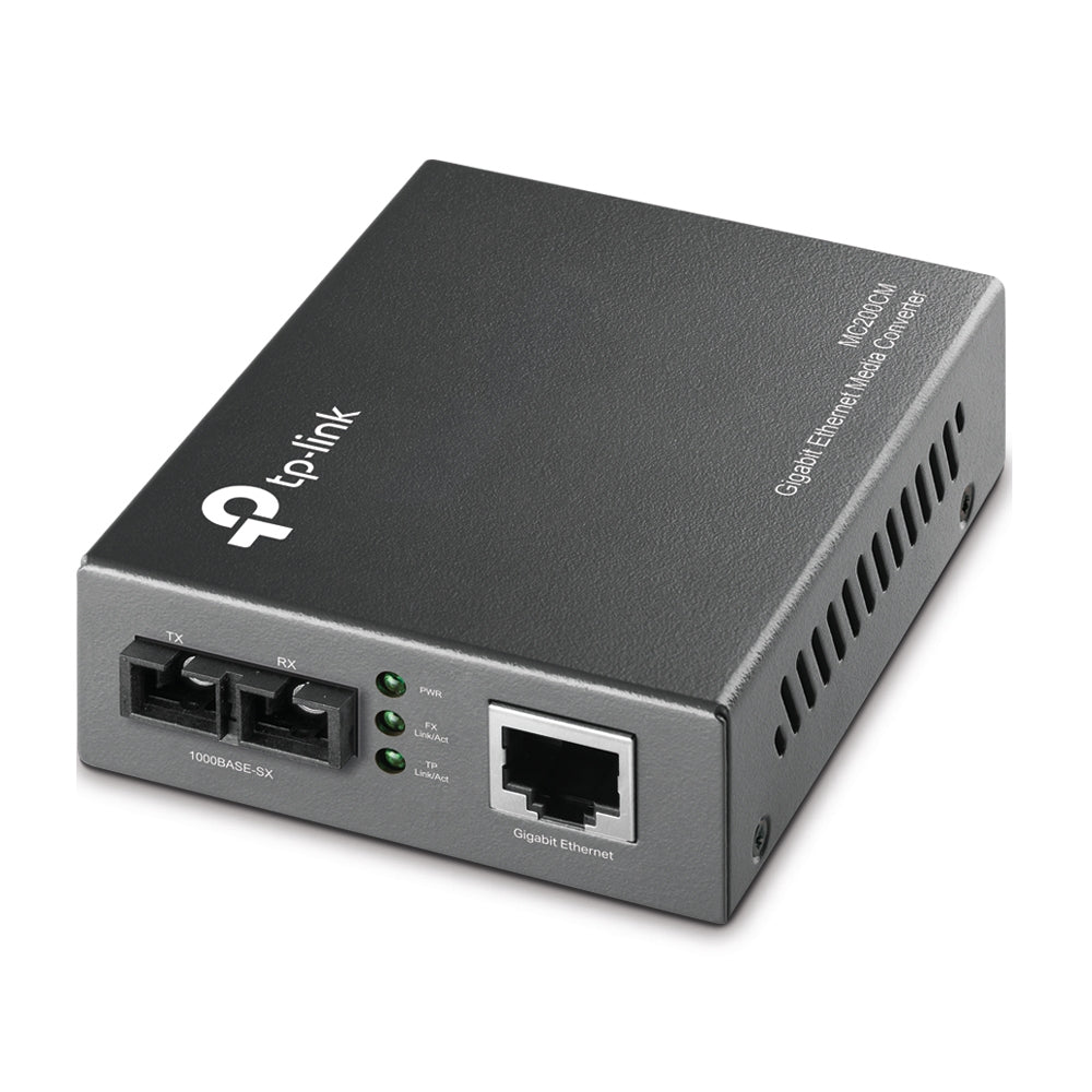 TP-Link MC200CM V3 Convertisseur de Média Gigabit 1000 Mbit/s 850 nm Multimode Noir