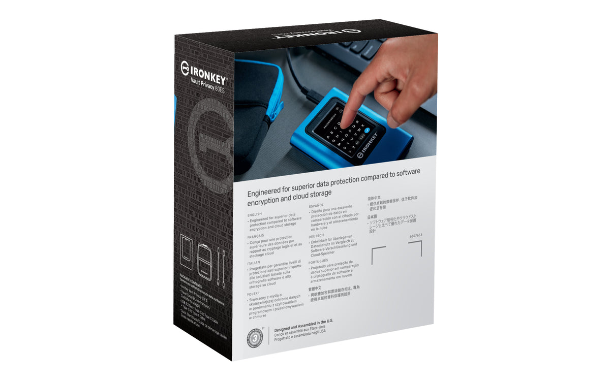 Kingston Technology IronKey Vault Privacy 80 SSD externe chiffré 960Go XTS-AES 256-bit