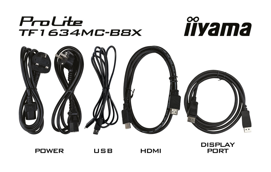 iiyama ProLite TF1634MC-B8X Écran Tactile 15.6" Full HD 1920 x 1080 LED Noir