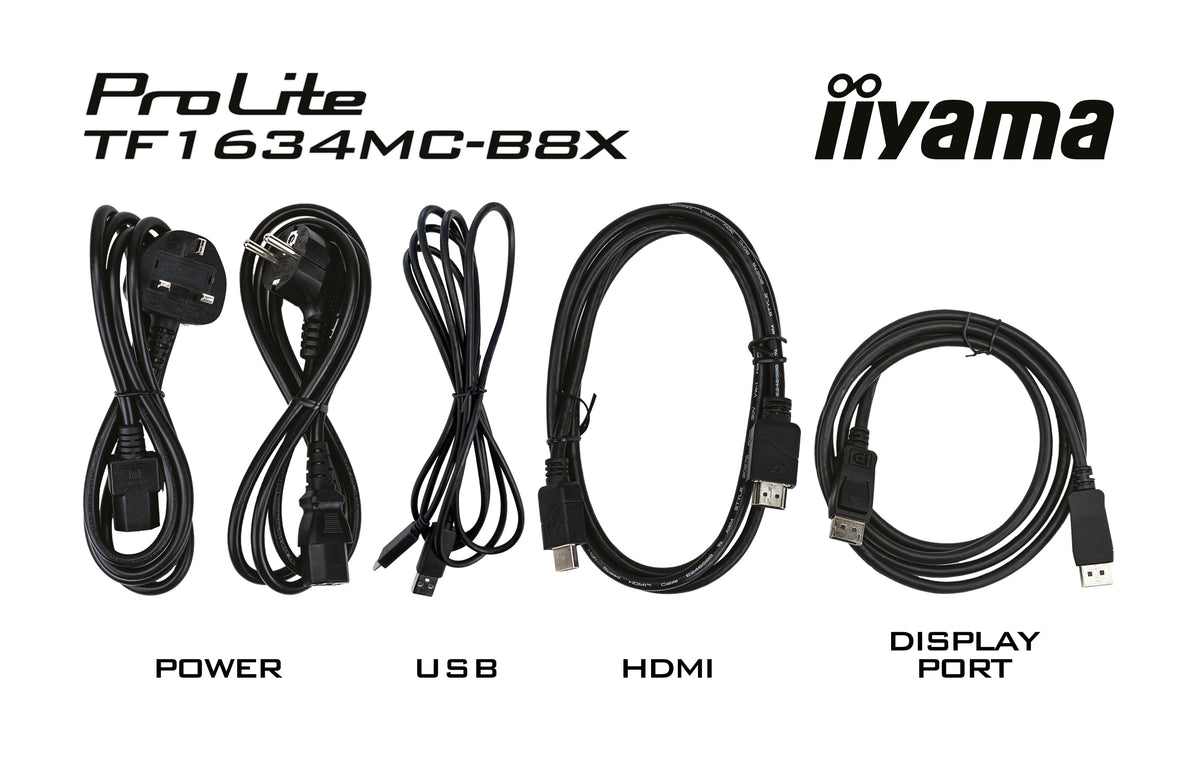 iiyama ProLite TF1634MC-B8X Écran Tactile 15.6" Full HD 1920 x 1080 LED Noir