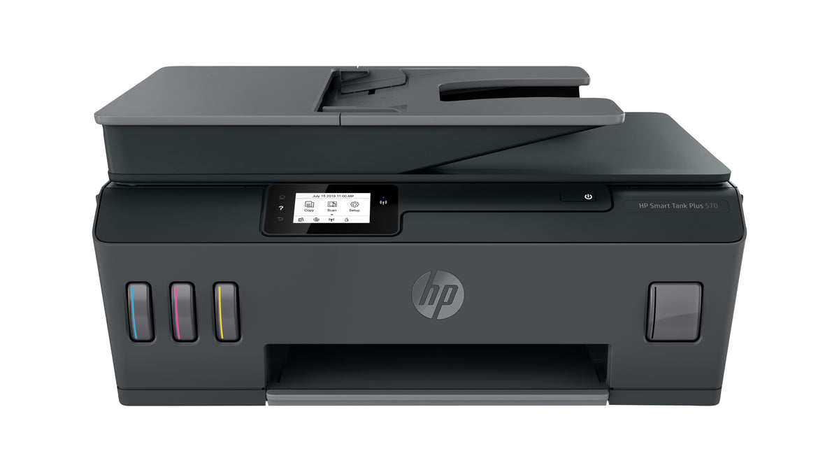 HP Smart Tank Plus 570 Imprimante Multifonction Couleur Sans Fil, Copieur et Scanner