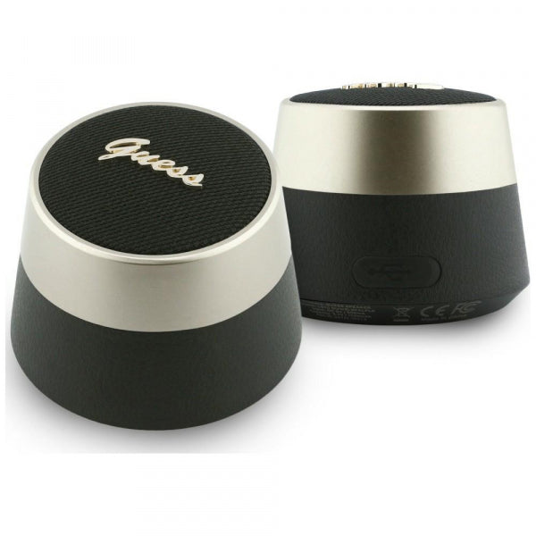 Guess Bluetooth Speaker Script Metal Logo, 5W, TWS, Black
