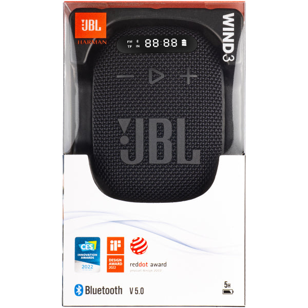 JBL Bluetooth Speaker Wind 3, 5W, Waterproof, Black JBLWIND3