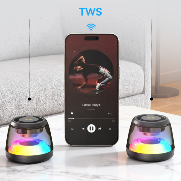 Monster Bluetooth Speaker Mag Flux, 5W, TWS, RGB, Black