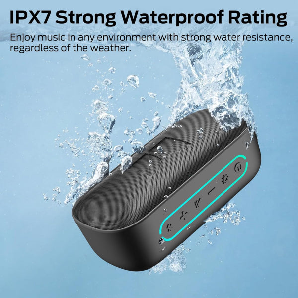Monster Bluetooth Speaker S150, 14W, TWS, RGB, Waterproof, Black